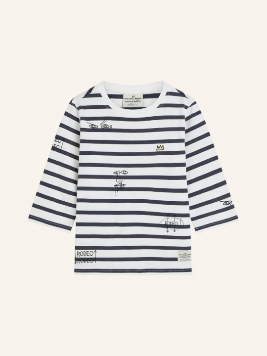 Obrázek produktu Scotch & Soda Tričko S 3/4 Rukávem tmavě šedá / bílá