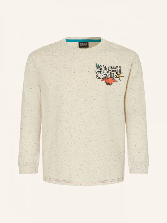 Obrázek produktu Scotch & Soda Tričko S Dlouhým Rukávem světle šedá / lososová / zelená