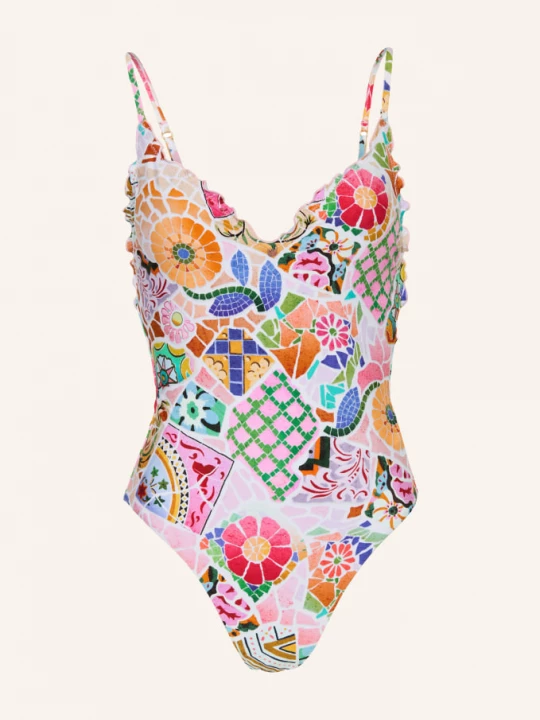 Obrázek produktu Seafolly Plavky Beach Bohème růžová / hnědá / modrá