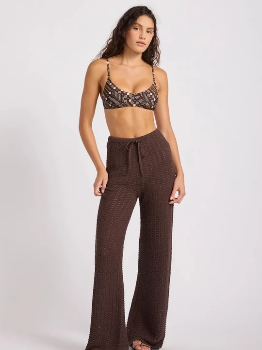 Obrázek produktu Seafolly plážové kalhoty dámské Crochet hnědá