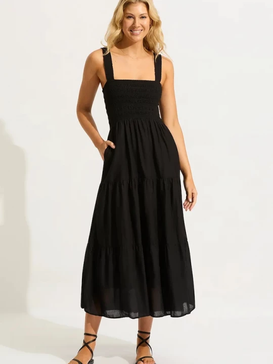 Obrázek produktu Seafolly šaty bavlněné Faithful Midi Dress černá