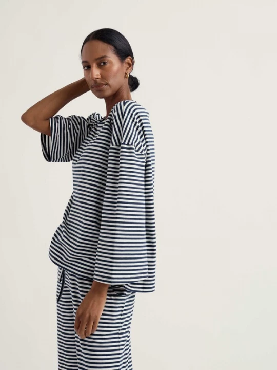 Obrázek produktu Seasalt Cornwall Pyžamo 'Tree Shadow' marine modrá / bílá