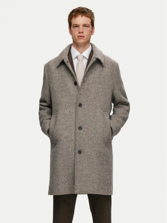 Obrázek produktu Selected Homme Vlněný kabát 16089348 Béžová Regular Fit