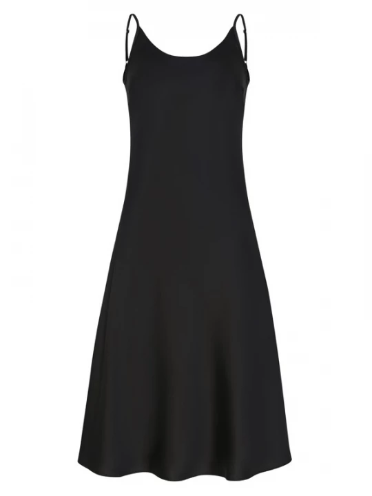 Obrázek produktu Serena Silueta Šaty 'Below the knee satin slip dress 'Grace'' černá
