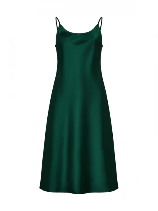 Obrázek produktu Serena Silueta Šaty 'Below the knee satin slip dress 'Grace'' smaragdová