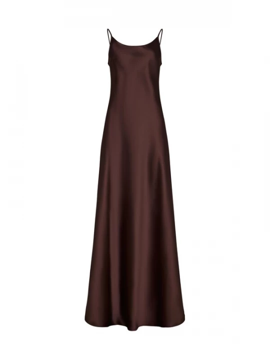 Obrázek produktu Serena Silueta Šaty 'Maxi satin slip dress 'Serene'' čokoládová