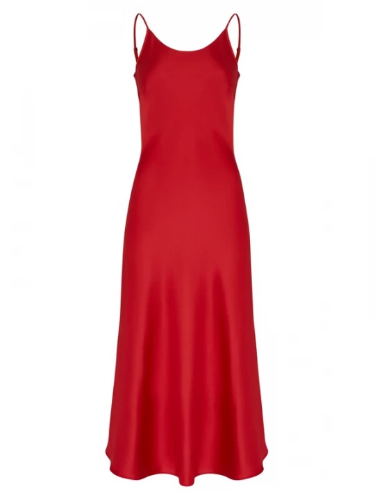 Obrázek produktu Serena Silueta Šaty 'Midi satin slip dress 'Majestic'' červená