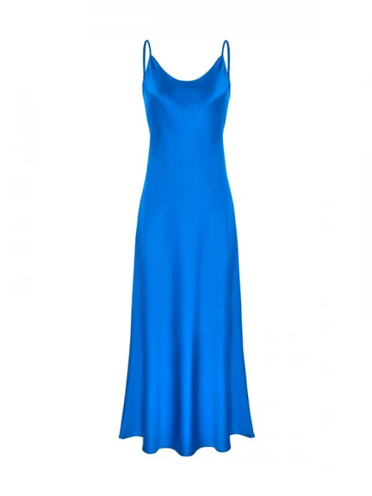 Obrázek produktu Serena Silueta Šaty 'Midi satin slip dress 'Majestic'' tyrkysová