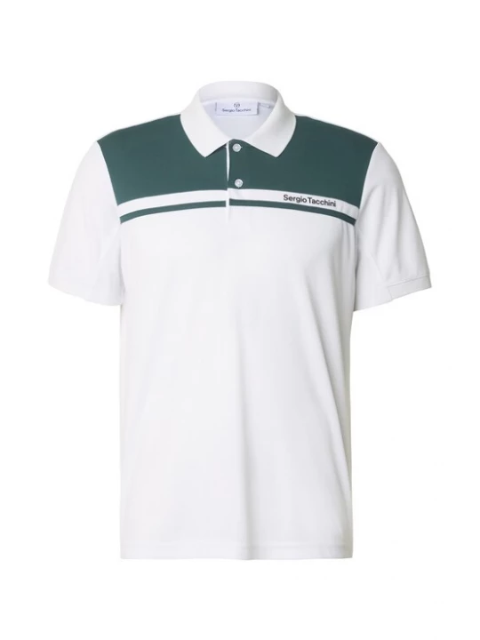 Obrázek produktu Sergio Tacchini Tričko 'Riflesso' tmavě zelená / bílá