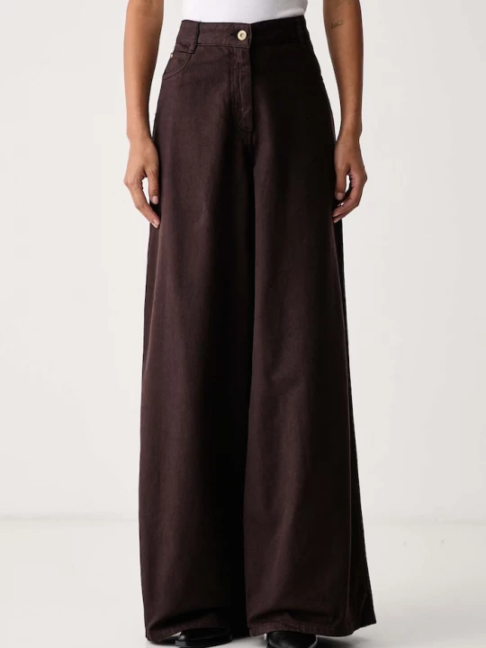 Obrázek produktu Sessun wide leg džíny dámské DALT hnědá