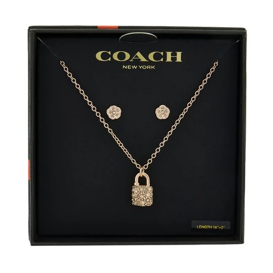 Obrázek produktu Set náušnice a náhrdelník Coach 37541360 Růžové zlato