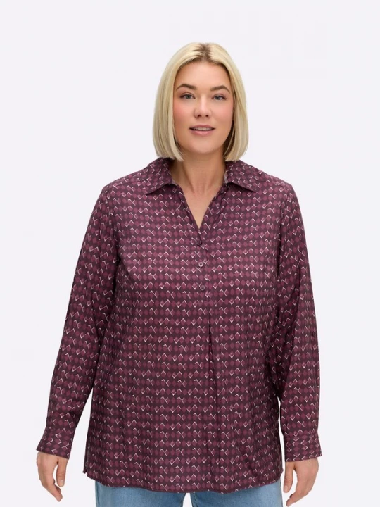 Obrázek produktu SHEEGO Halenka burgundská červeň / bílá