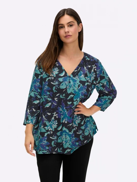 Obrázek produktu SHEEGO Tunika azurová modrá / tmavě modrá / fialová / offwhite