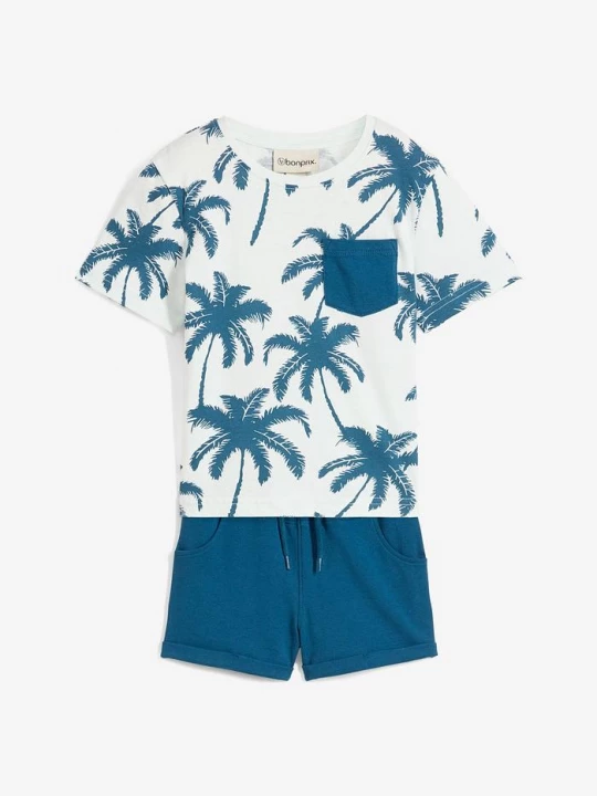 Obrázek produktu Shirt i krótkie spodnie (2 części) BonPrix zielony