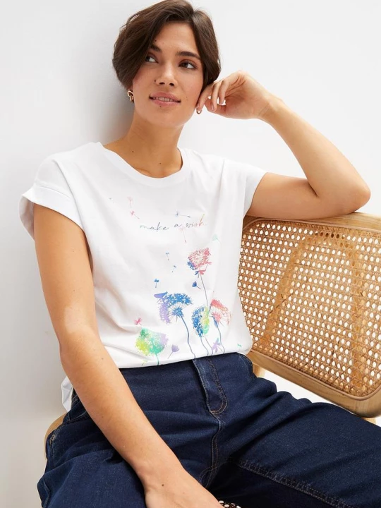 Obrázek produktu Shirt w dmuchawce BonPrix biały