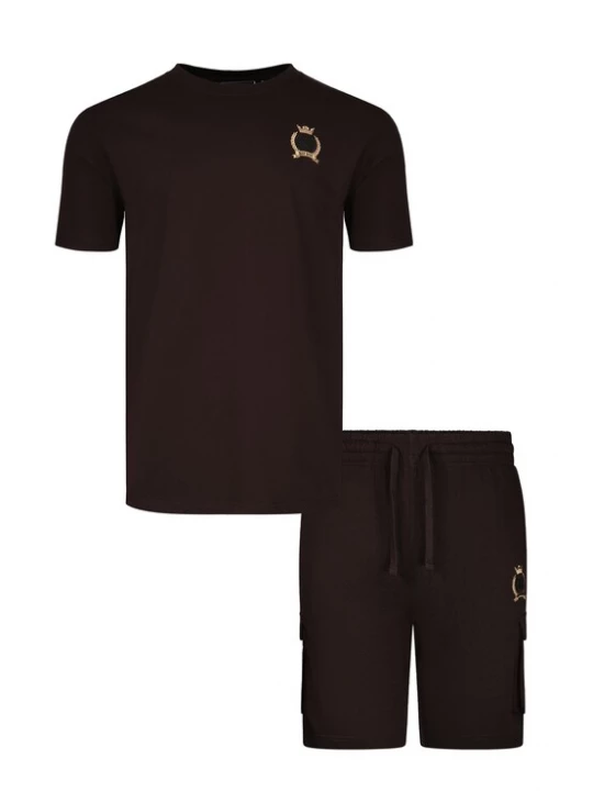 Obrázek produktu SikSilk Domácí oblečení tmavě hnědá / zlatě žlutá / černá