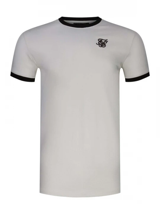 Obrázek produktu SikSilk Tričko 'Stripe Ringer' režná / černá