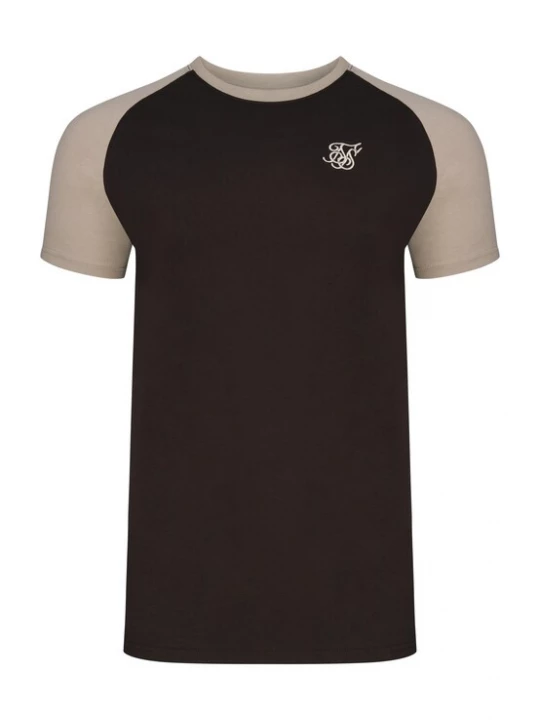 Obrázek produktu SikSilk Tričko tmavě hnědá / šedobéžová