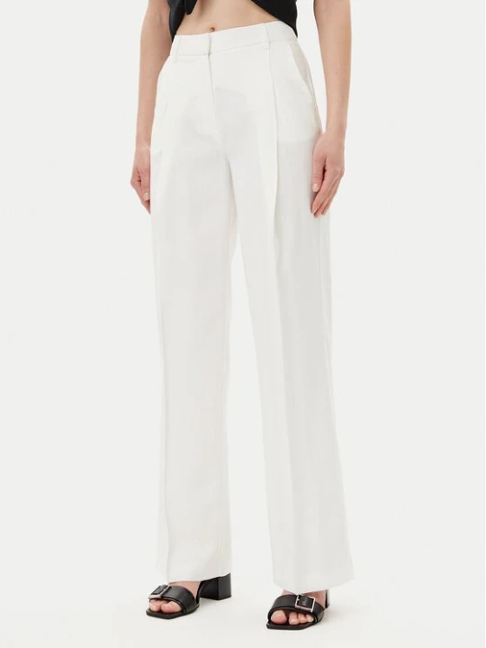 Obrázek produktu Silvian Heach Kalhoty z materiálu Nieva GPP25374PA Bílá Wide Leg
