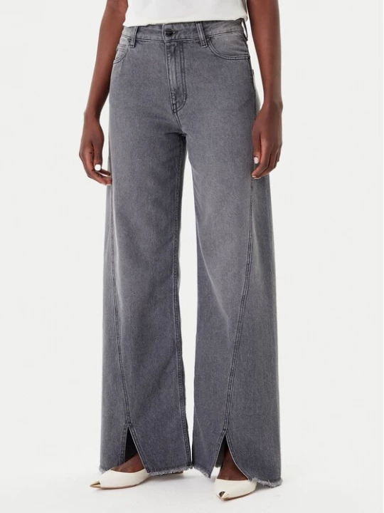 Obrázek produktu Simona Corsellini Jeansy A25CPPAT0601 Šedá Wide Leg