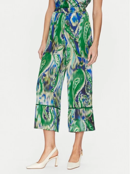 Obrázek produktu Simona Corsellini Kalhoty z materiálu P25CPPA02501 Zelená Relaxed Fit
