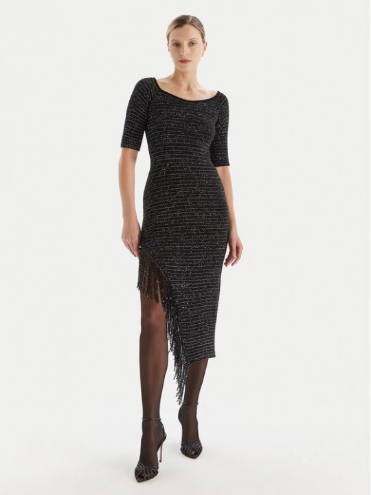 Obrázek produktu Simona Corsellini Koktejlové šaty A25CEABO5001 Černá Slim Fit