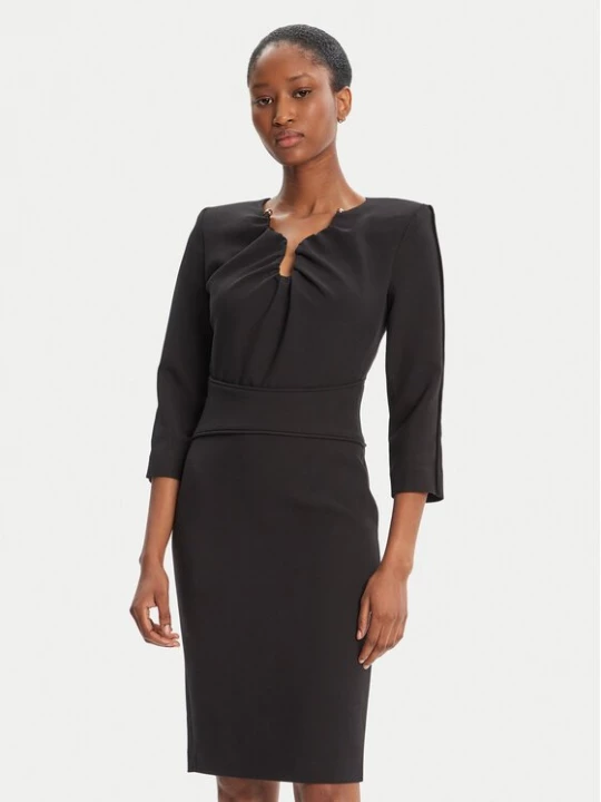 Obrázek produktu Simona Corsellini Koktejlové šaty A25CPAB01101 Černá Slim Fit