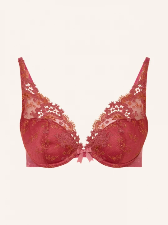 Obrázek produktu Simone Pérèle Push-Up Podprsenka Wish tmavě červená / fuchsiová / tmavě oranžová