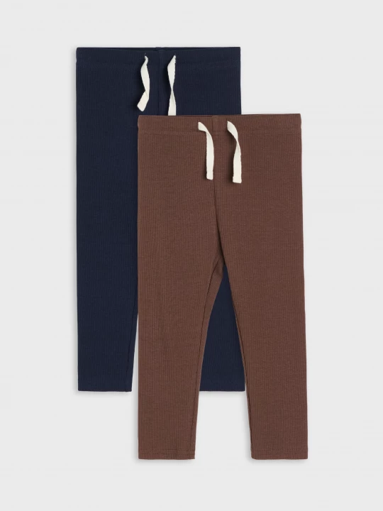 Obrázek produktu Sinsay - Bawełniane legginsy 2 pack - granatowy