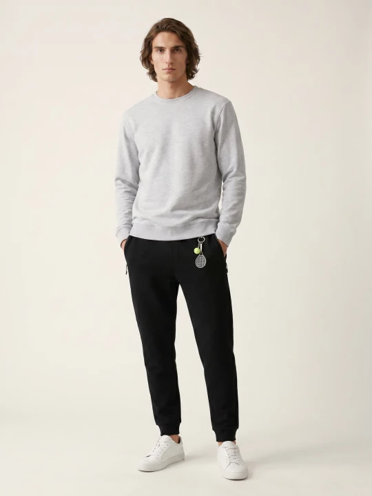 Obrázek produktu Sinsay - Basic crewneck mikina s příměsí bavlny - šedá