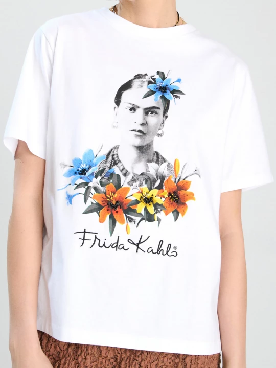 Obrázek produktu Sinsay - Bavlněná košilka s potiskem Frida Kahlo - bílá