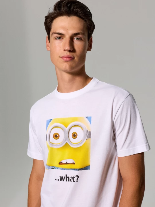 Obrázek produktu Sinsay - Bavlněná košilka s potiskem Minions - bílá