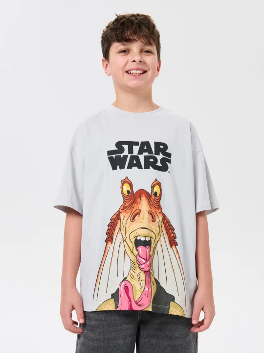 Obrázek produktu Sinsay - Bawełniana koszulka z nadrukiem Star Wars - szary