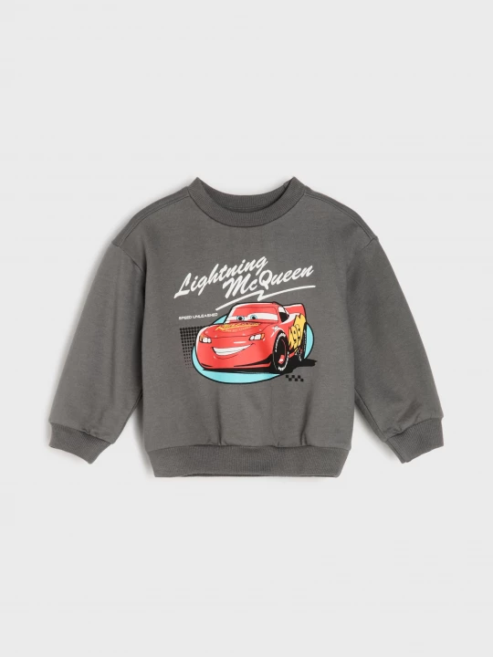 Obrázek produktu Sinsay - Bawełniana bluza crewneck z nadrukiem Cars - szary
