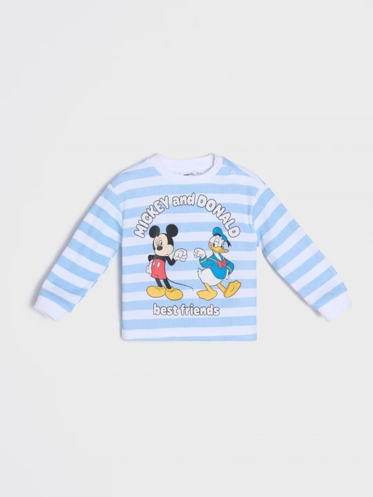 Obrázek produktu Sinsay - Bawełniana bluza z nadrukiem Mickey and Donald - biały