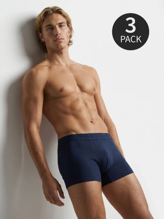 Obrázek produktu Sinsay - Bavlněné boxerky 3 pack - námořnická modrá