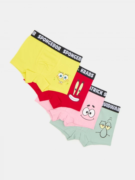 Obrázek produktu Sinsay - Bawełniane bokserki 4 pack SpongeBob - wielobarwny