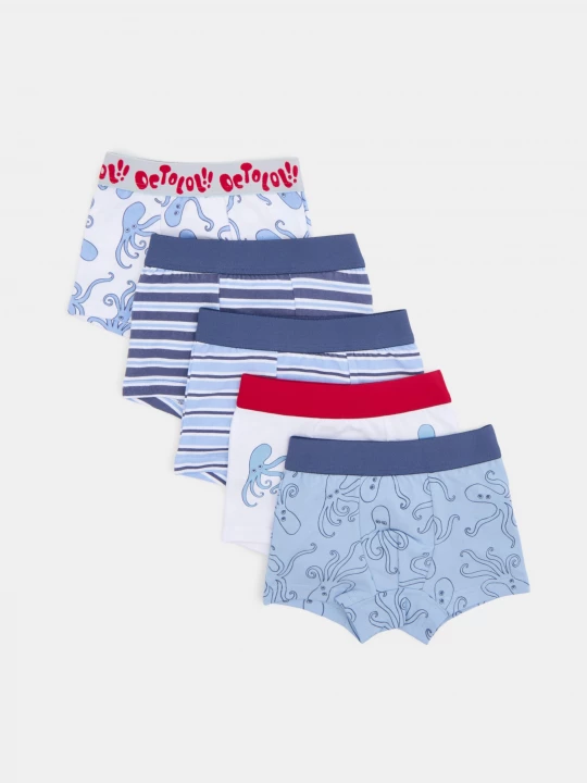 Obrázek produktu Sinsay - Bawełniane bokserki z ośmiornicami 5 pack - wielobarwny