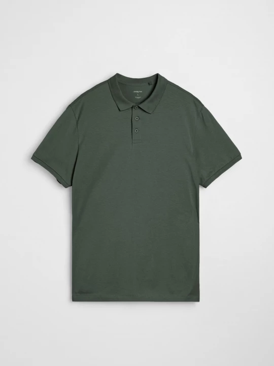 Obrázek produktu Sinsay - Bavlněné polo tričko - zelená