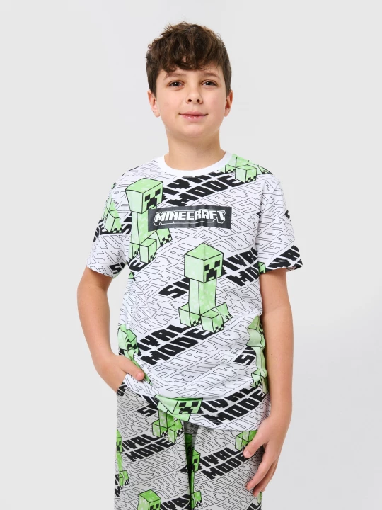 Obrázek produktu Sinsay - Bawełniana koszulka z krótkim rękawem Minecraft - biały