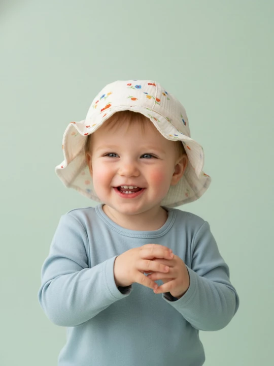 Obrázek produktu Sinsay - Bavlněný bucket hat s květinovým motivem - žlutá