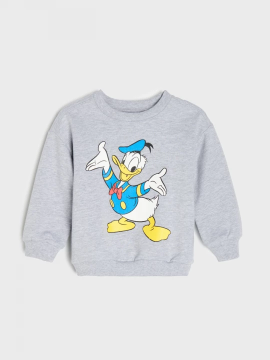 Obrázek produktu Sinsay - Bawełniana bluza crewneck z nadrukiem Donald Duck - szary