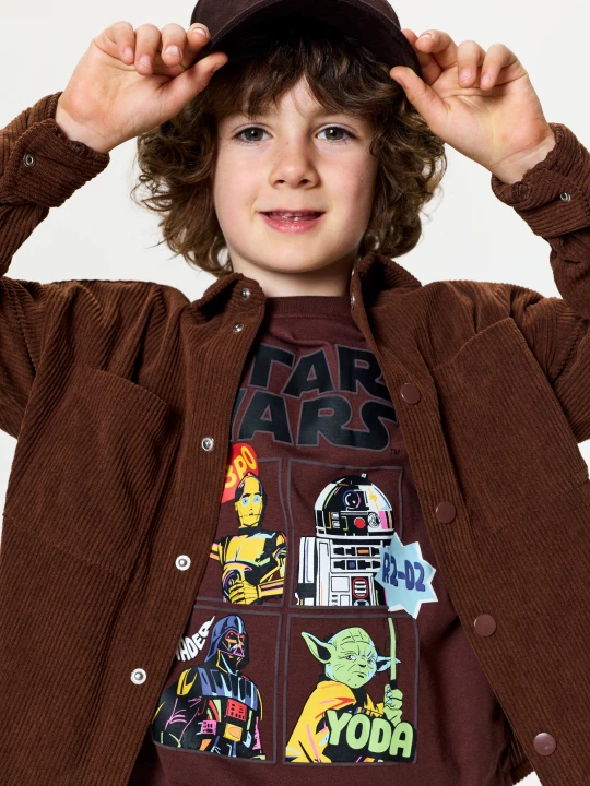 Obrázek produktu Sinsay - Bawełniana koszulka z długim rękawem Star Wars - brązowy