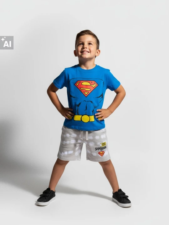 Obrázek produktu Sinsay - Bawełniana koszulka z krótkim rękawem Superman - niebieski
