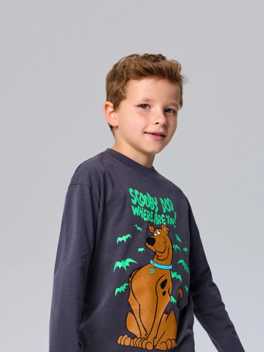 Obrázek produktu Sinsay - Bawełniana koszulka z motywem halloweenowym Scooby Doo - szary