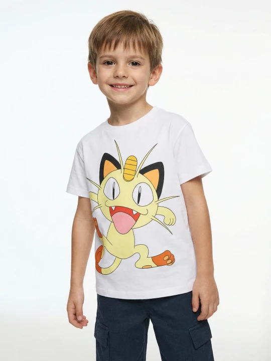 Obrázek produktu Sinsay - Bawełniana koszulka z nadrukiem Pokémon - biały
