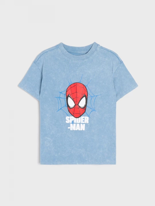 Obrázek produktu Sinsay - Bawełniana koszulka z nadrukiem Spider-Man - szary