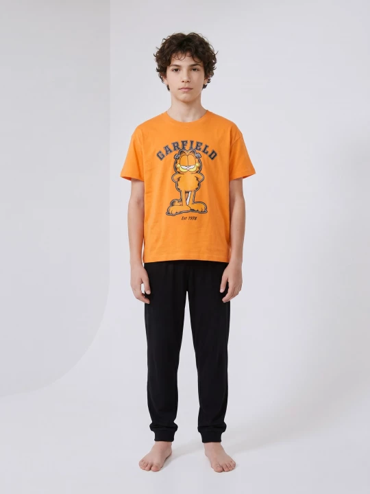 Obrázek produktu Sinsay - Bawełniana piżama dwuczęściowa oversize Garfield - pomarańczowy