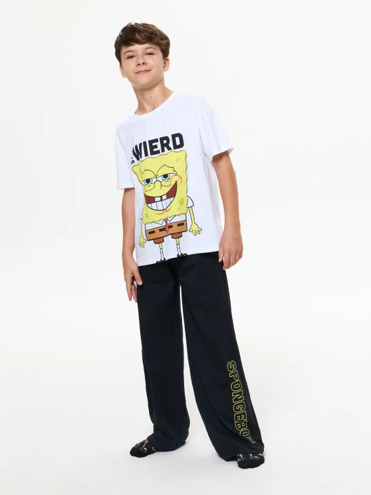 Obrázek produktu Sinsay - Bawełniana piżama dwuczęściowa SpongeBob - biały