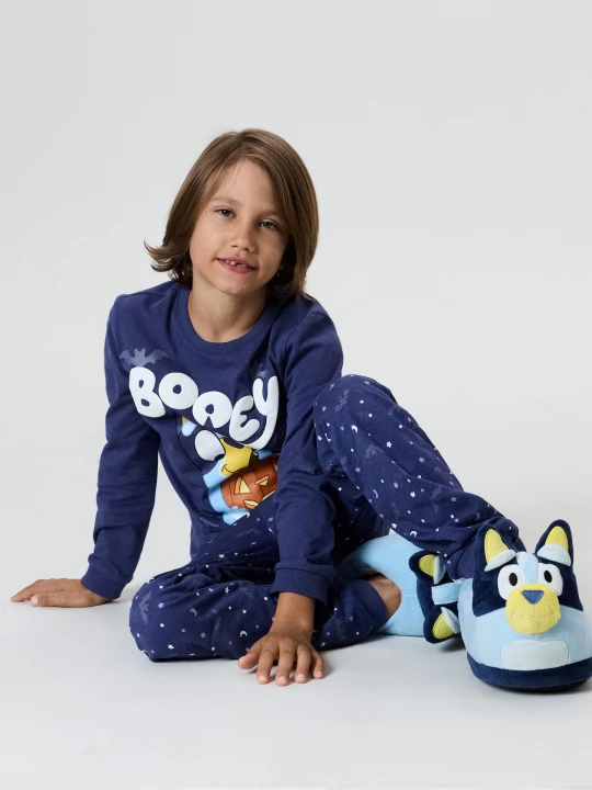 Obrázek produktu Sinsay - Bawełniana piżama dwuczęściowa z motywem halloweenowym Bluey - granatowy